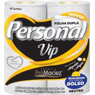 Papel Higienico Personal Vip Neutro Fd 20m 4rl