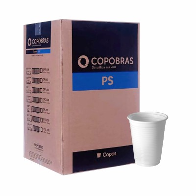 Copo Descartável Branco Copobras 200ML